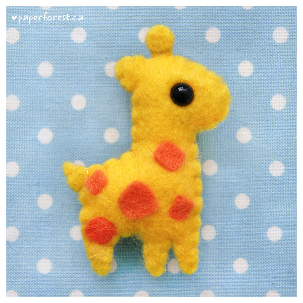 Peluche de fieltro con forma de jirafa estilo kawaii para niños