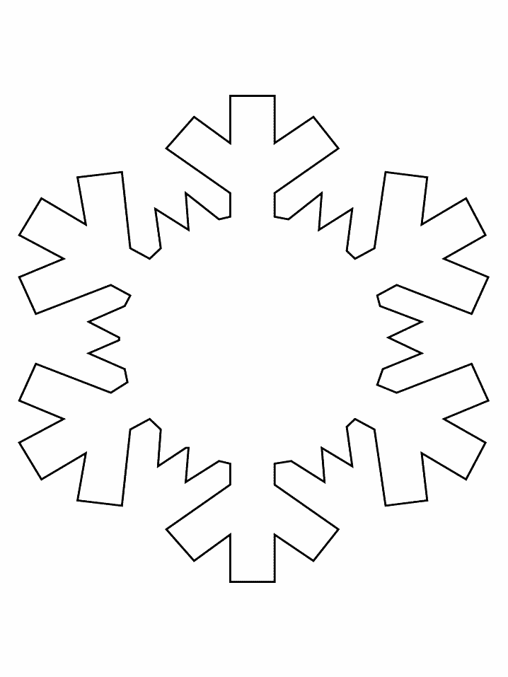 Patrón o Molde para hacer una manualidad de copo de nieve para Navidad en fieltro