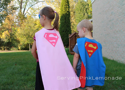 Capa de superman en fieltro para niños en Carnaval