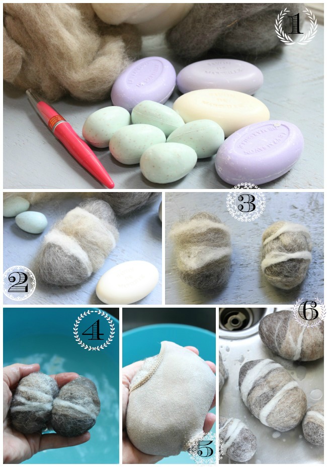 Cómo hacer piedras con pastillas de jabón y fieltro, paso a paso