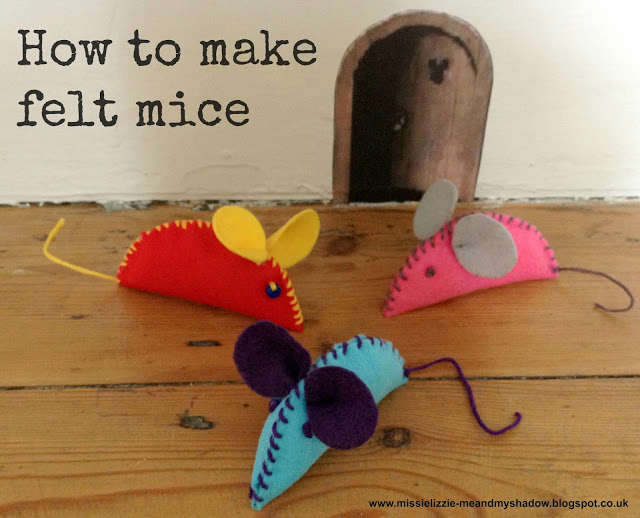 Cómo hacer ratoncitos de fieltro, paso a paso