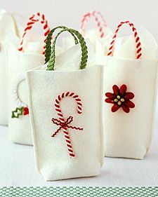 Bolsas de fieltro para regalos de Navidad 3
